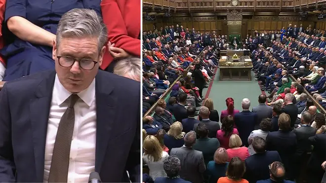 Keir Starmer speaking at Parliament